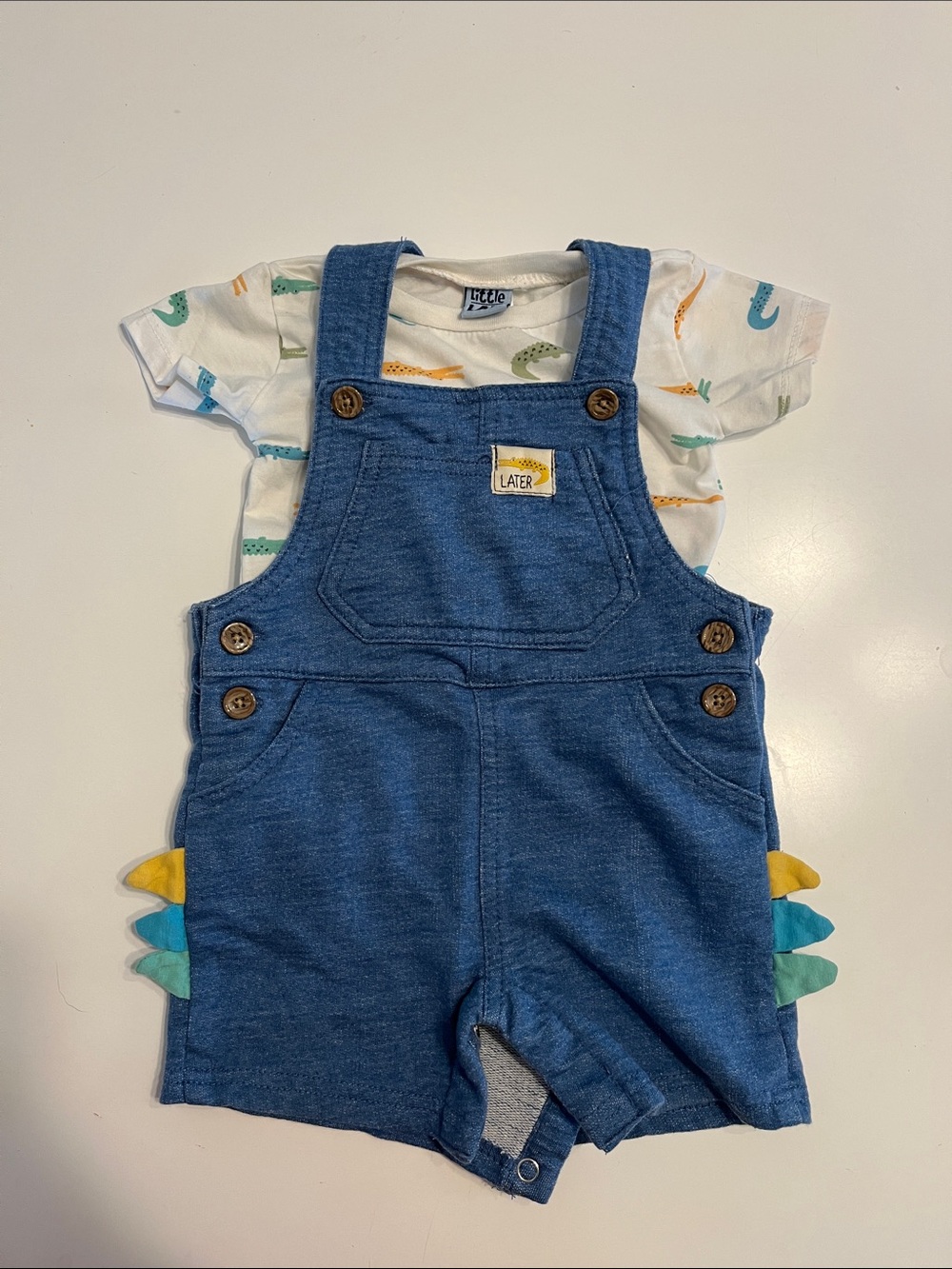 Little Lad later alligator overall outfit